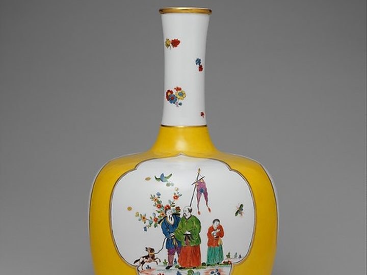A porcelain vase, photographed against a plain ground.